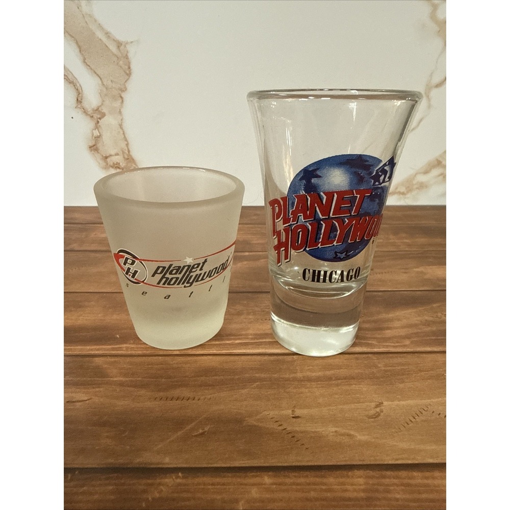 Planet Hollywood Seattle & Chicago Shot Glass's‎